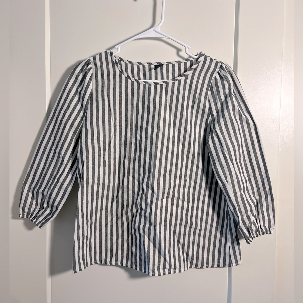 Vertical stripe blouse